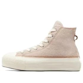 Chuck Taylor All Star con plataforma y imitación de mohair «Pink»