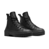Chuck Taylor All Star con suela de plataforma y tacón de cuero «Negro»