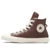 Chuck Taylor All Star de piel con forro de piel sintética «Marrón oscuro»