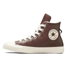 Chuck Taylor All Star de piel con forro de piel sintética «Marrón oscuro»
