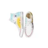 Chuck Taylor All Star High de lona pintada a mano «Blanco, amarillo y azul»