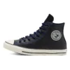 Chuck Taylor All Star High Tumbled Leather «Black Hyper Royal»