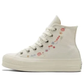 Chuck Taylor All Star Lift Platform «Embroidered Floral – Egret»