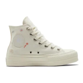 Chuck Taylor All Star Lift Platform «Embroidered Floral – Egret»