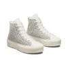 Chuck Taylor All Star Lift Platform High «Houndstooth Shine – Egret Pure Silver»
