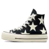 Chuck Taylor All Star Lift Platform Large Stars High «Negro Blanco»