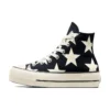 Chuck Taylor All Star Lift Platform Large Stars High «Negro Blanco»