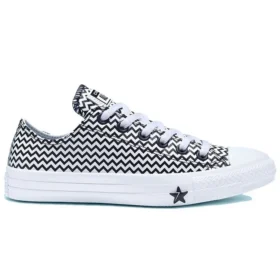 Chuck Taylor All Star Mission-V Low Top Negro Blanco Patrón ondulado «Negro Blanco»