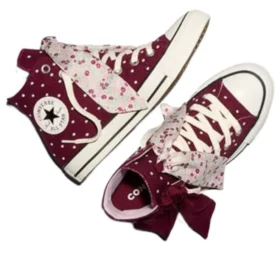 Chuck Taylor All Star Scarf Bow «Deep Bordeaux Egret»
