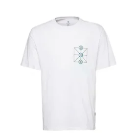 Converse Creative Sports para hombre, cuello redondo, manga corta, blanco