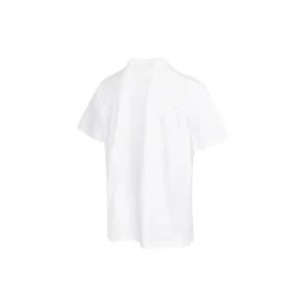 Converse para hombre, color liso, estampado en el pecho, cuello redondo, manga corta, blanco