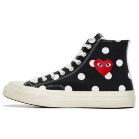 Converse x COMME des GARCONS PLAY Chuck 70 Hi «Black Polka Dot»
