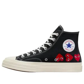 Converse x COMME des GARCONS PLAY Chuck 70 Hi «Multi-Heart Black»