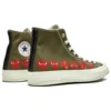 Converse x COMME des GARCONS PLAY Chuck 70 Hi Multi Heart «Khaki»