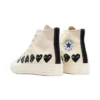 Converse x COMME des GARCONS PLAY Chuck 70 Hi «Multi Heart – Milk Black»