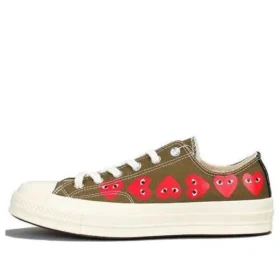 Converse x COMME des GARCONS PLAY Chuck 70 Low Multi Heart «Khaki»