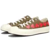 Converse x COMME des GARCONS PLAY Chuck 70 Low Multi Heart «Khaki»