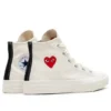 Converse x Comme des Garçons PLAY Single Heart Chuck 70 Hi «Milk»