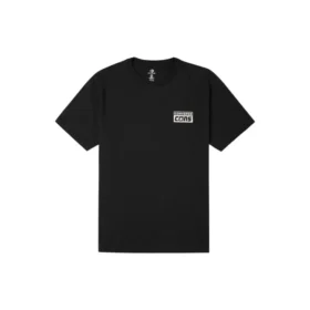Estampado con el logotipo alfabético Retro Casual Manga corta Negro