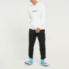 Estampado de letras, estilo informal para pareja, blanco