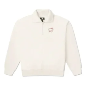 Jersey con cremallera en forma de corazón, tallas asiáticas «Blanco»