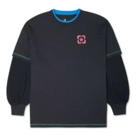 Jersey con logo estampado, tallas asiáticas «Negro azul» Jersey con logo estampado, tallas asiáticas «Negro azul»