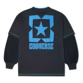 Jersey con logo estampado, tallas asiáticas «Negro azul» Jersey con logo estampado, tallas asiáticas «Negro azul»