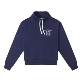 Jersey de cuello medio con cordón Tallas asiáticas «Azul marino»