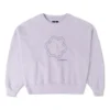 Jersey de cuello redondo con estampado floral Tallas asiáticas «Lilac»