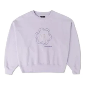 Jersey de cuello redondo con estampado floral Tallas asiáticas «Lilac»