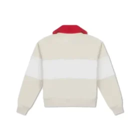 Jersey de cuello redondo con media cremallera YOTD, tallas asiáticas «Beige»