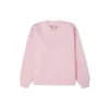Jersey de cuello redondo de ante con bordado de dibujos animados de la colaboración Converse x POKEMON, color rosa