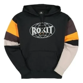 Jersey de cuello redondo para hombre Converse x Rokit con detalles cruzados, negro