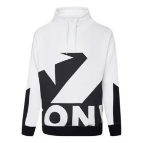 Jersey deportivo de cuello alto con logotipo en colores contrastantes de Converse para hombre, blanco