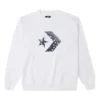Jersey deportivo de cuello redondo de punto con el logotipo de Converse Cashew para hombre, blanco