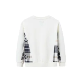 Jersey informal de cuello redondo, tallas asiáticas «Blanco Negro»