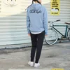 Letras impresas, deportivo, retro, azul