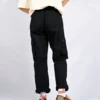 Pantalón cargo utilitario tejido Tallas asiáticas «Negro»