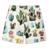 Pantalón corto de estampado vegetal Resort, tallas asiáticas «Desert Sand Cactus Multi»