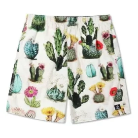 Pantalón corto de estampado vegetal Resort, tallas asiáticas «Desert Sand Cactus Multi»