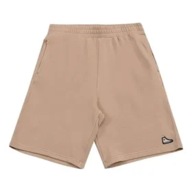Pantalón corto de felpa con parche Go-To Sneaker, tallas asiáticas, «Beige»