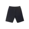 Pantalón corto de felpa de ajuste estándar con estrella bordada y diseño en forma de V, tallas asiáticas «Negro»