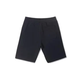 Pantalón corto de felpa de ajuste estándar con estrella bordada y diseño en forma de V, tallas asiáticas «Negro»