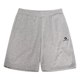 Pantalón corto de felpa Go-To con chevrón de estrellas bordado, corte estándar, tallas asiáticas «Gris»