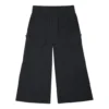 Pantalones cargo rectos de punto/Casual Negro