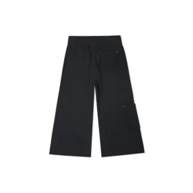Pantalones cargo rectos de punto/Casual Negro