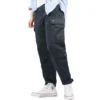Pantalones cargo utilitarios tejidos Tallas asiáticas «Negro»