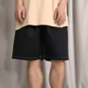 Pantalones cortos holgados de 5 bolsillos, tallas asiáticas «Negro»