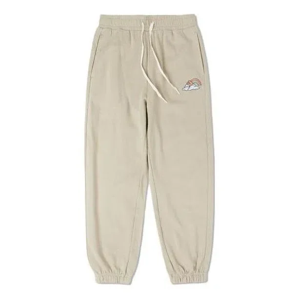 Pantalones de chándal con logotipo arcoíris, tallas asiáticas «Beige»
