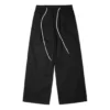 Pantalones de temporada de pierna ancha tejidos, tallas asiáticas «Negro»